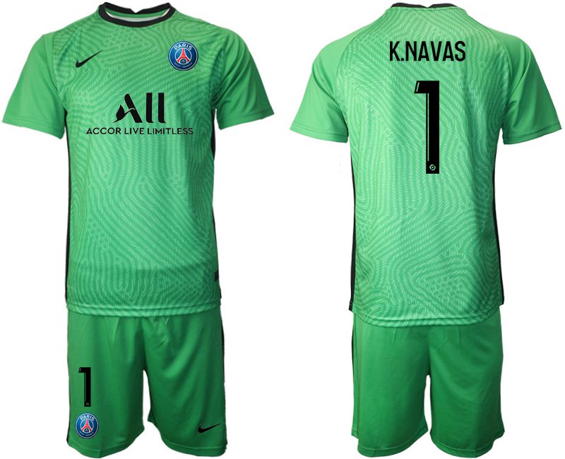 Men 2020-2021 club Paris St German green goalkeeper #1 Soccer Jerseys->paris st german jersey->Soccer Club Jersey